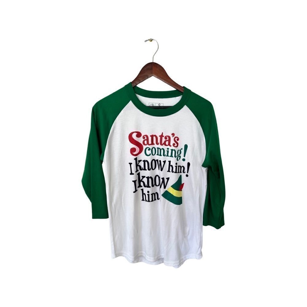 Ugly Christmas shirt | baseball tee | Santa’s coming! from the movie elf